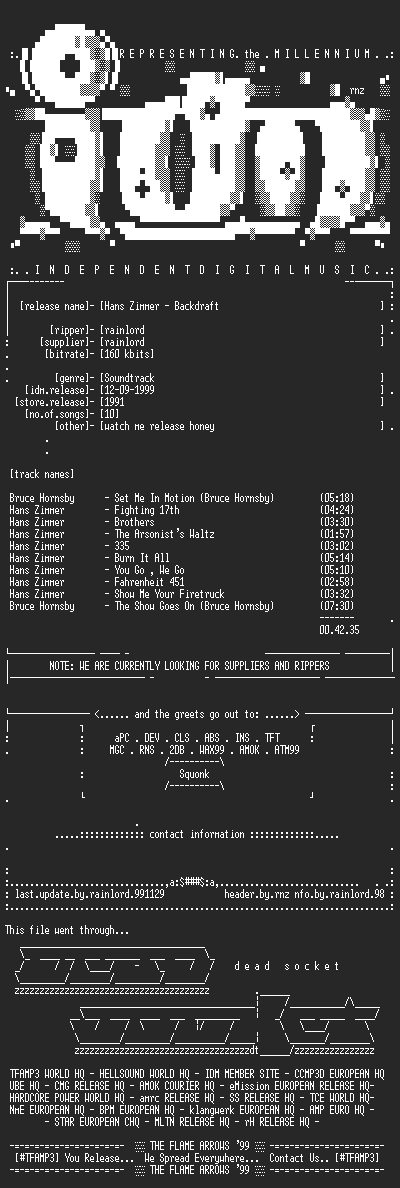 NFO file for Hans_Zimmer_-_Backdraft-(1991)-IDM